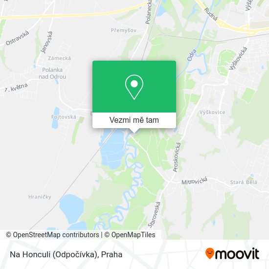 Na Honculi (Odpočívka) mapa