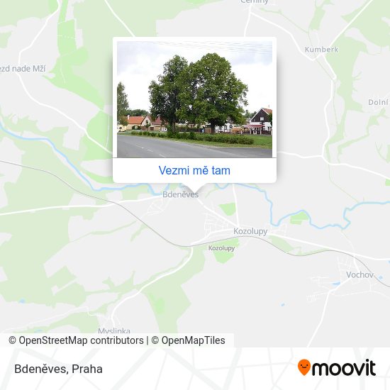 Bdeněves mapa