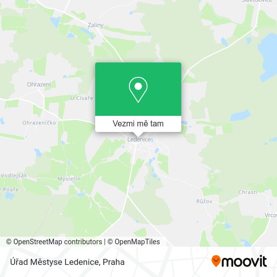 Úřad Městyse Ledenice mapa
