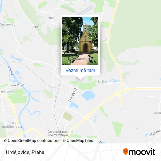 Hrdějovice mapa
