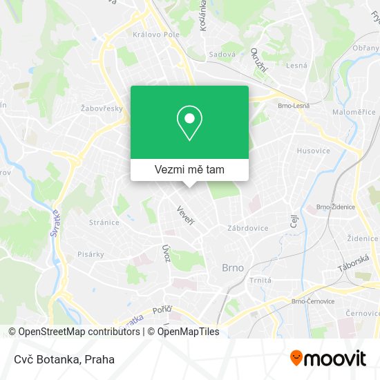 Cvč Botanka mapa