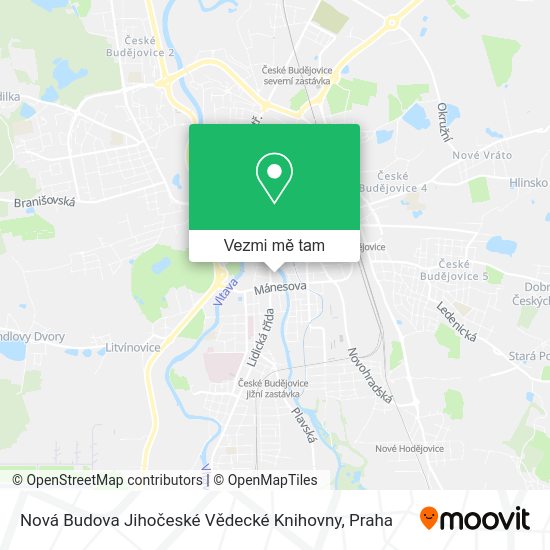 Nová Budova Jihočeské Vědecké Knihovny mapa