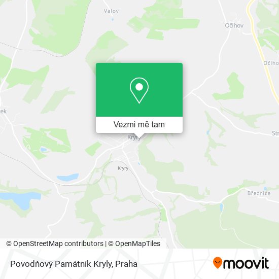 Povodňový Památník Kryly mapa