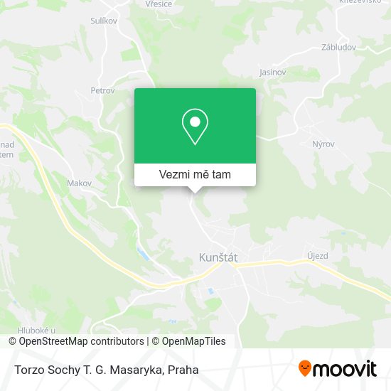 Torzo Sochy T. G. Masaryka mapa