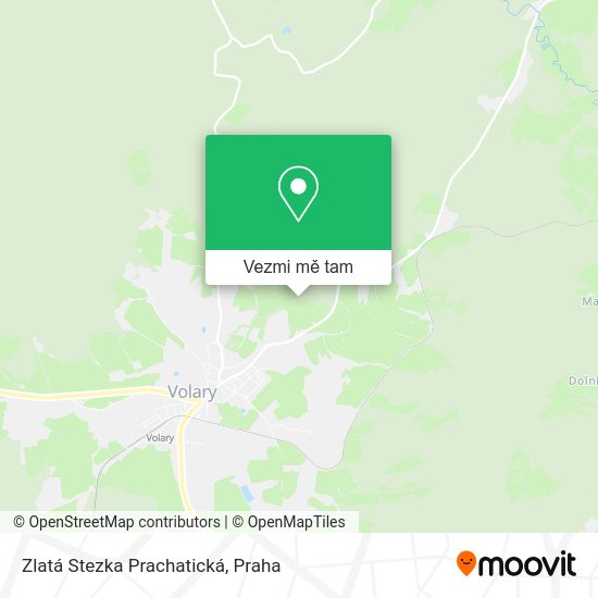 Zlatá Stezka Prachatická mapa