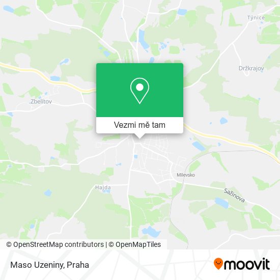 Maso Uzeniny mapa
