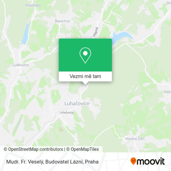 Mudr. Fr. Veselý, Budovatel Lázní mapa