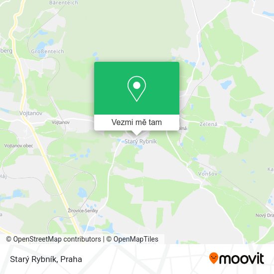 Starý Rybník mapa