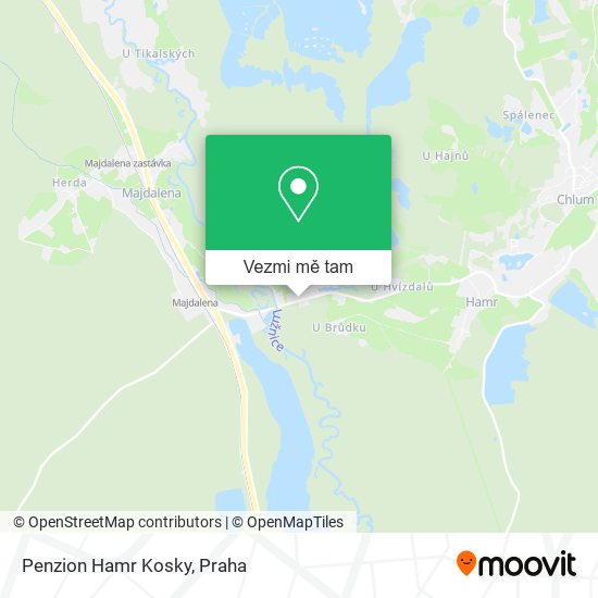 Penzion Hamr Kosky mapa