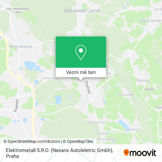 Elektrometall S.R.O. (Nexans Autoleletric Gmbh) mapa