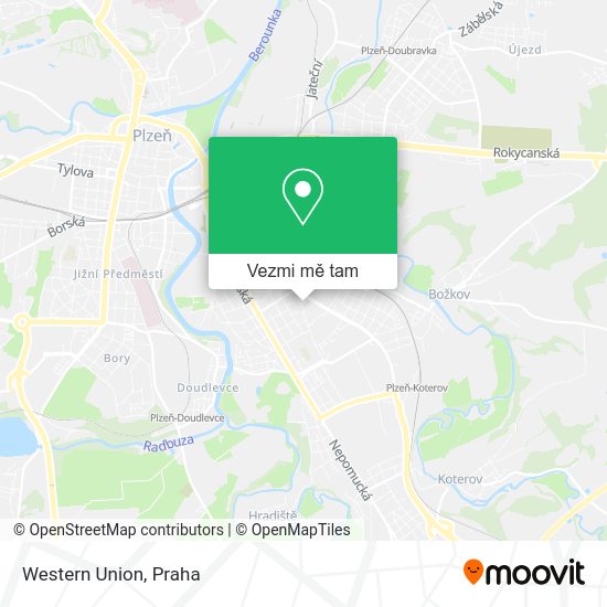 Western Union mapa