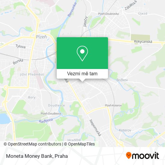 Moneta Money Bank mapa