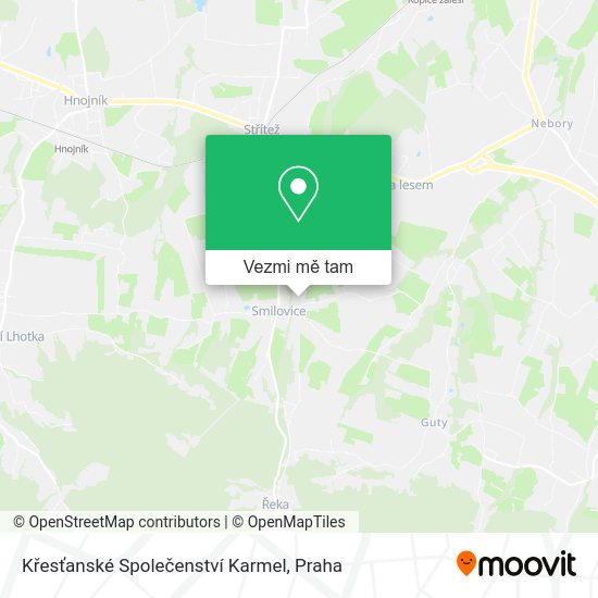 Křesťanské Společenství Karmel mapa