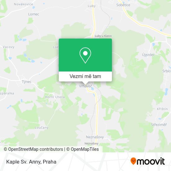Kaple Sv. Anny mapa
