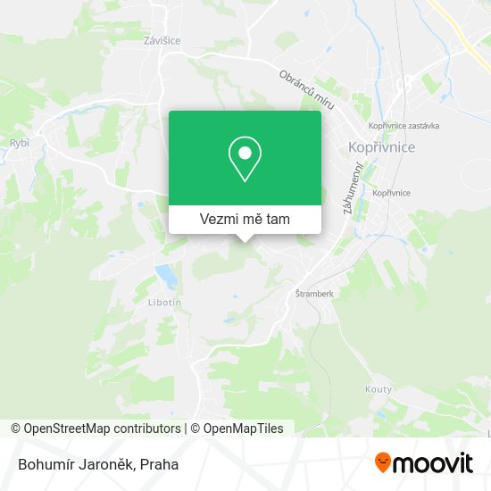 Bohumír Jaroněk mapa