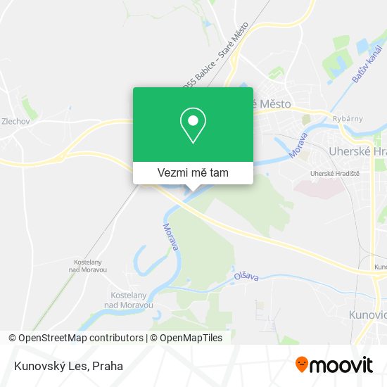 Kunovský Les mapa