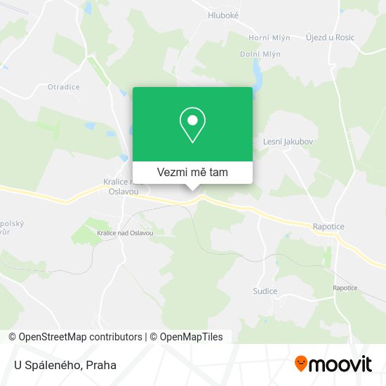 U Spáleného mapa