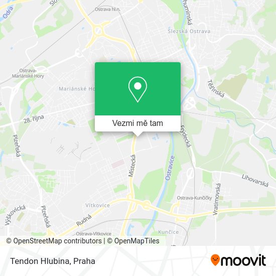 Tendon Hlubina mapa