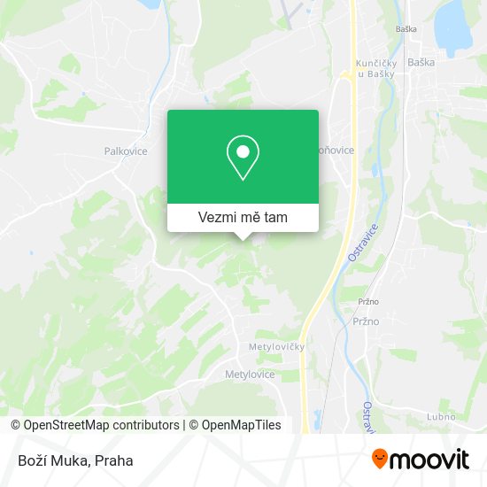 Boží Muka mapa