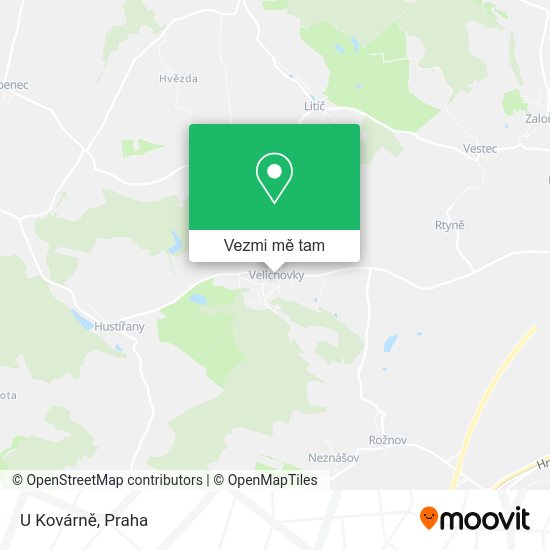 U Kovárně mapa