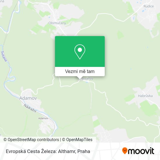 Evropská Cesta Železa: Althamr mapa