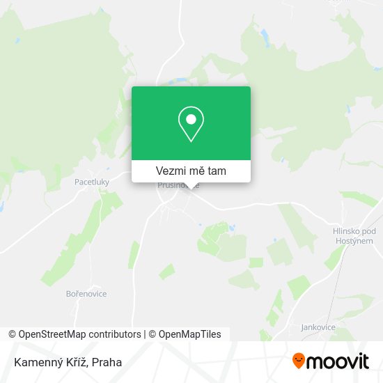 Kamenný Kříž mapa