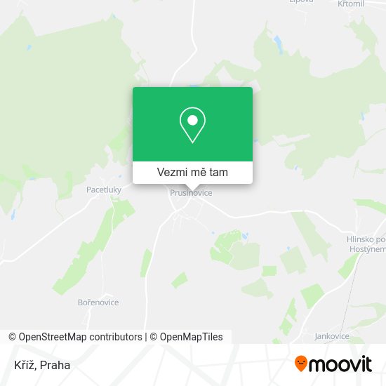 Kříž mapa