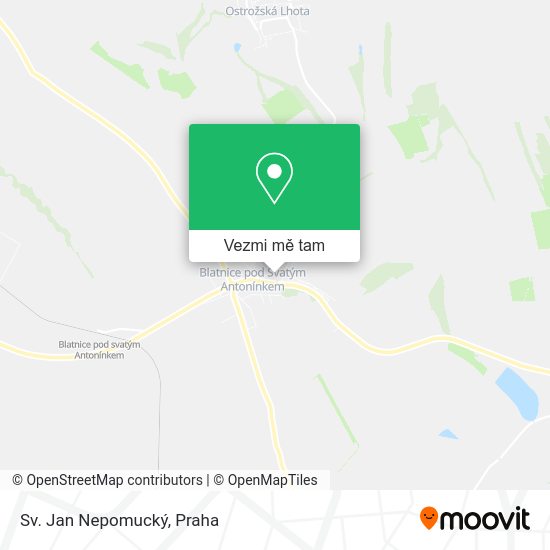 Sv. Jan Nepomucký mapa