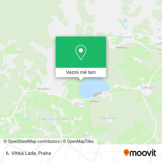 6. Vlhká Lada mapa