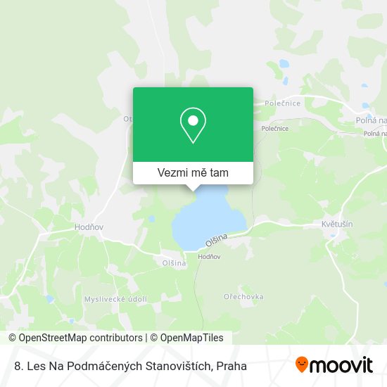 8. Les Na Podmáčených Stanovištích mapa