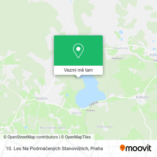 10. Les Na Podmáčených Stanovištích mapa
