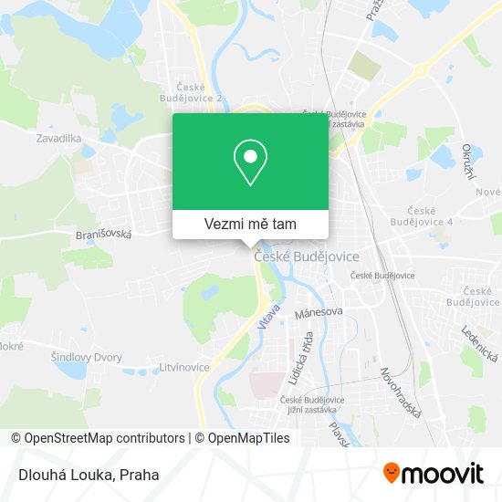 Dlouhá Louka mapa
