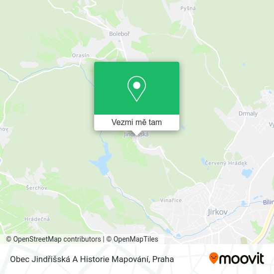 Obec Jindřišská A Historie Mapování mapa