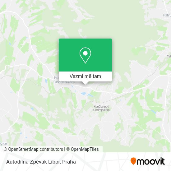 Autodílna Zpěvák Libor mapa
