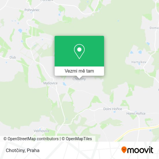 Chotčiny mapa