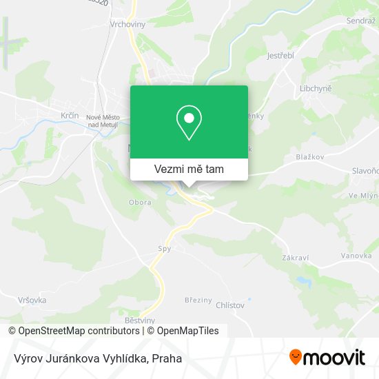 Výrov Juránkova Vyhlídka mapa