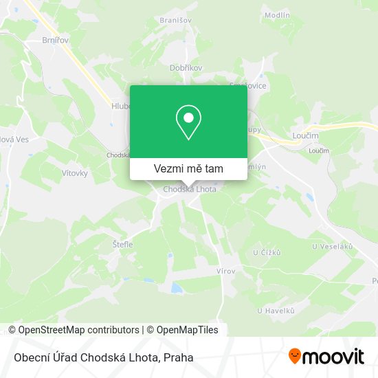 Obecní Úřad Chodská Lhota mapa