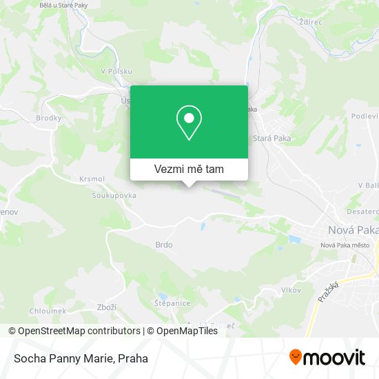 Socha Panny Marie mapa