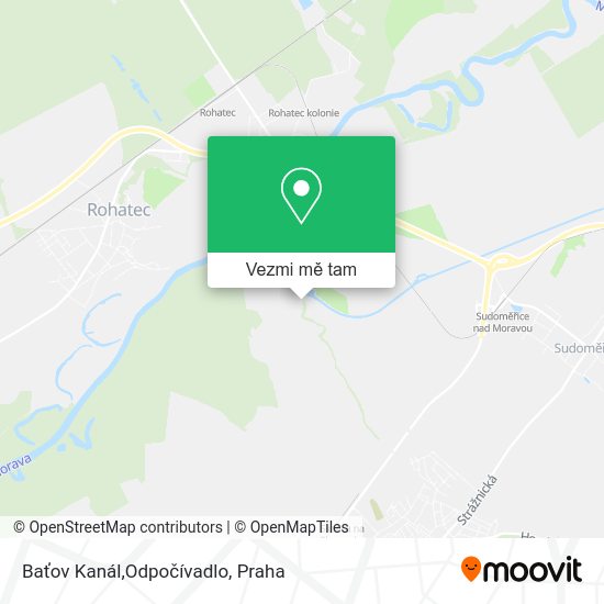 Baťov Kanál,Odpočívadlo mapa