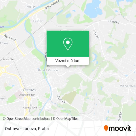 Ostrava - Lanová mapa