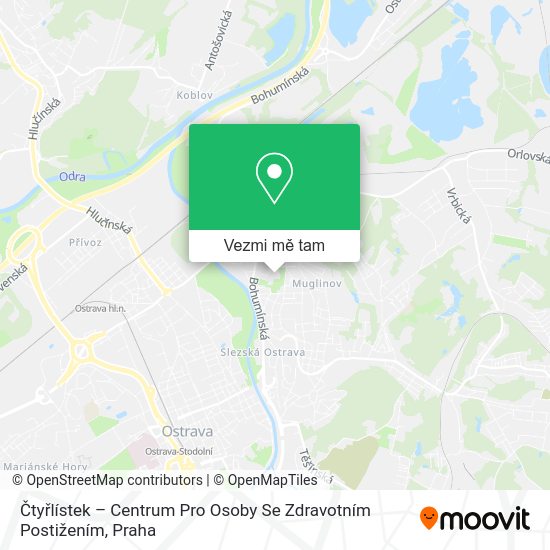 Čtyřlístek – Centrum Pro Osoby Se Zdravotním Postižením mapa