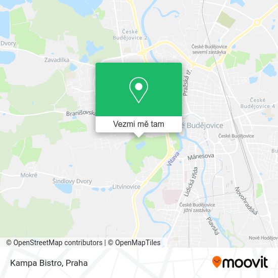 Kampa Bistro mapa