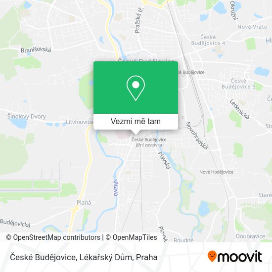 České Budějovice, Lékařský Dům mapa