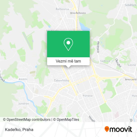 Kadeřko mapa