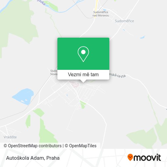 Autoškola Adam mapa