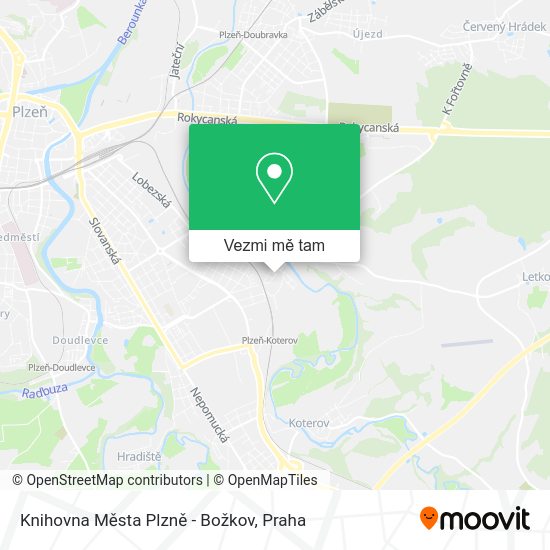 Knihovna Města Plzně - Božkov mapa