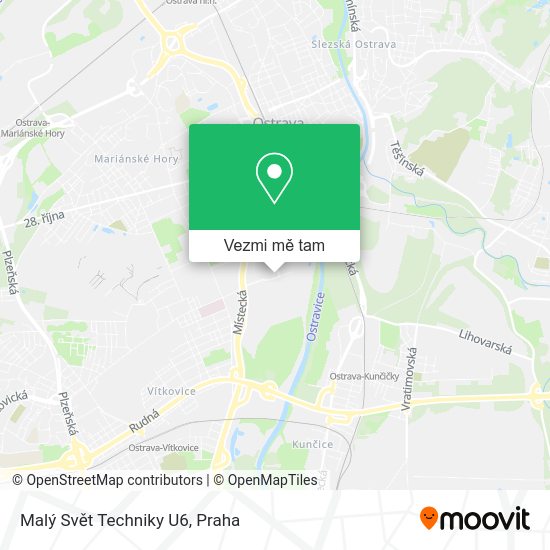 Malý Svět Techniky U6 mapa