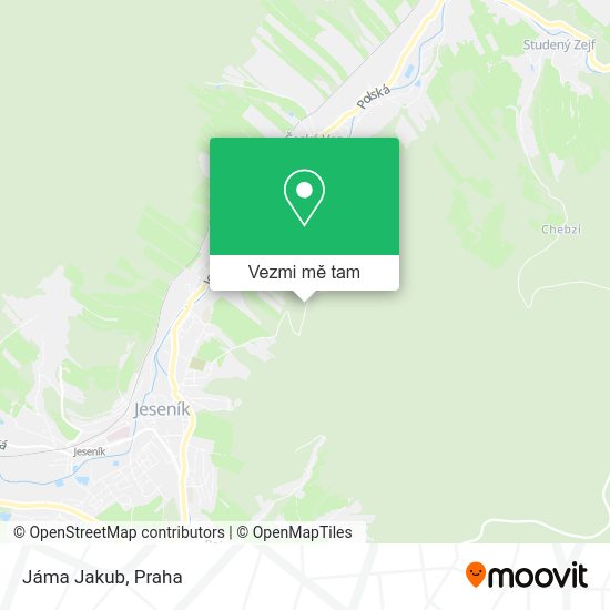 Jáma Jakub mapa