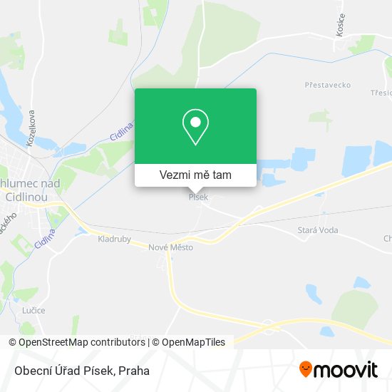 Obecní Úřad Písek mapa
