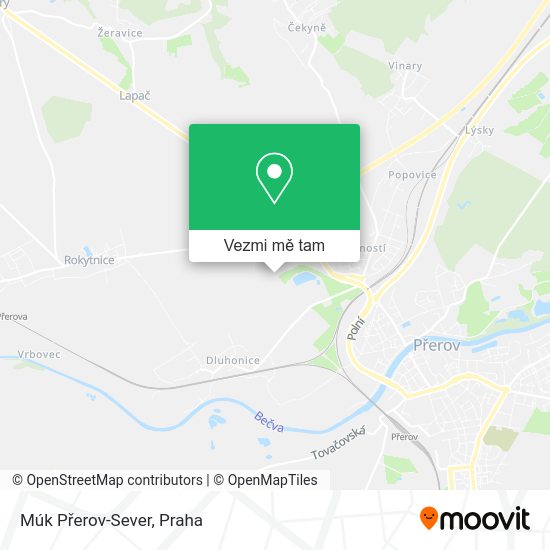 Múk Přerov-Sever mapa